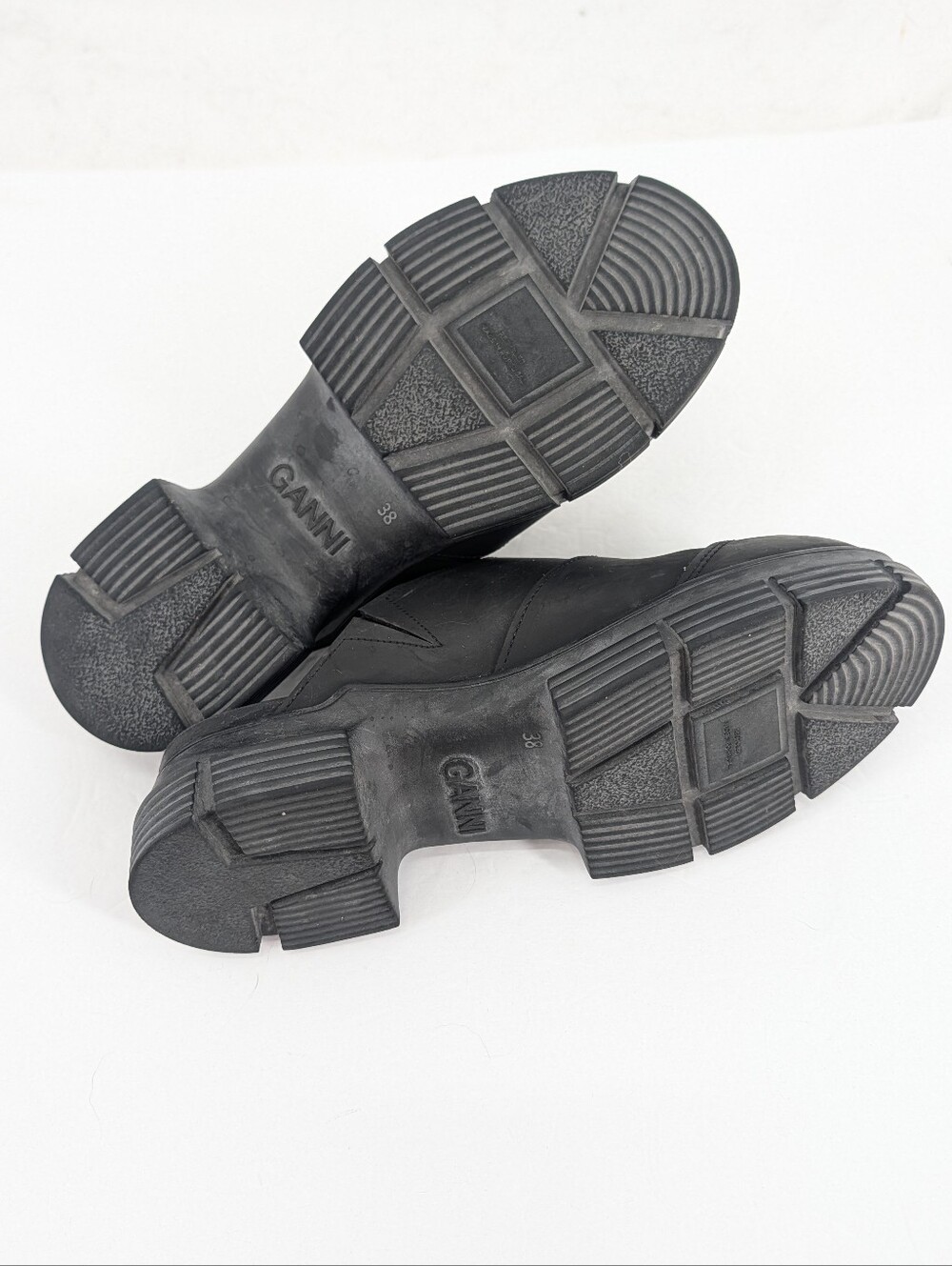 GANNI Chunky Platform Rubber City Mule Clogs Black Size 38 / 7.5 / 8 - Picture 10 of 10